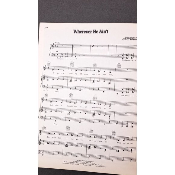 Vintage Vocal Selections Mack Mabel Musical Sheet Music Songbook 1974 Bernadette - Picture 9 of 11